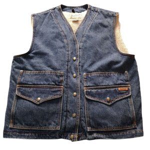 Vintage Woolrich Denim and Shearling Vest